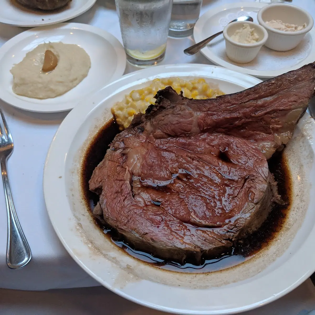 The Broadway Cut Prime Rib & Cream Spinach Corn