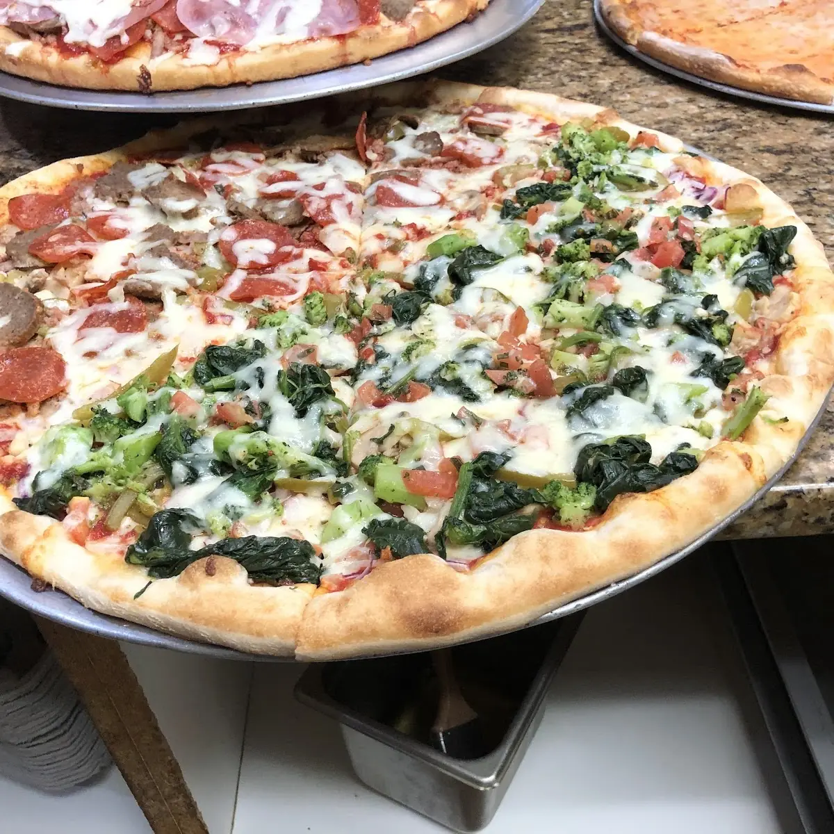 Vegetable Pizza 1 2 Meat Lovers Pizza