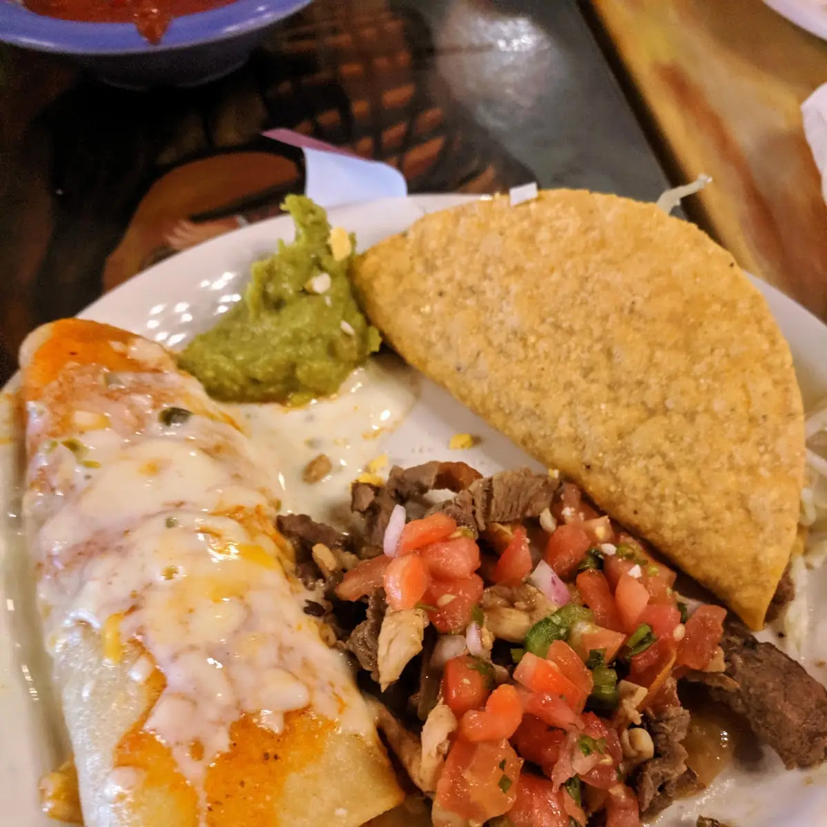 Burrito Chile Relleno and Enchilada Combo