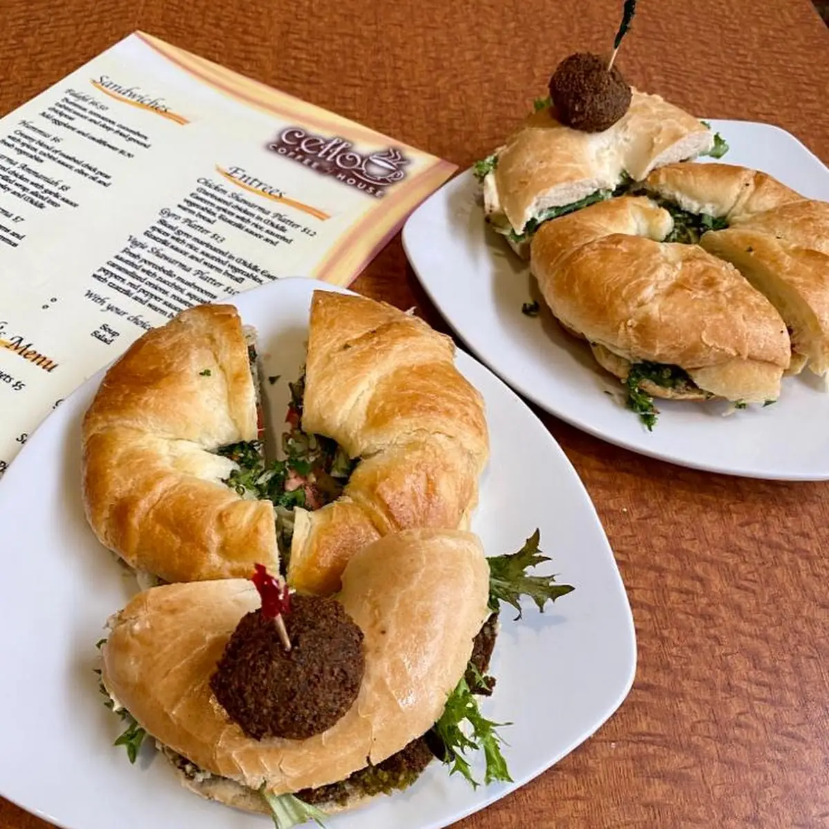 Falafel Bagel Breakfast Sandwich