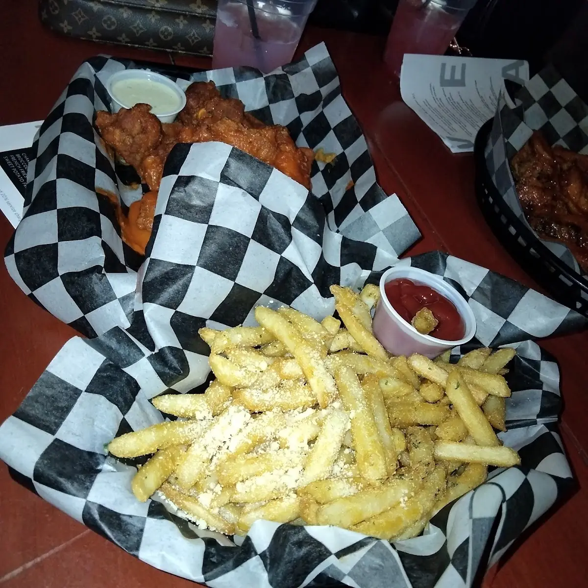 Cheese Fries and Wings