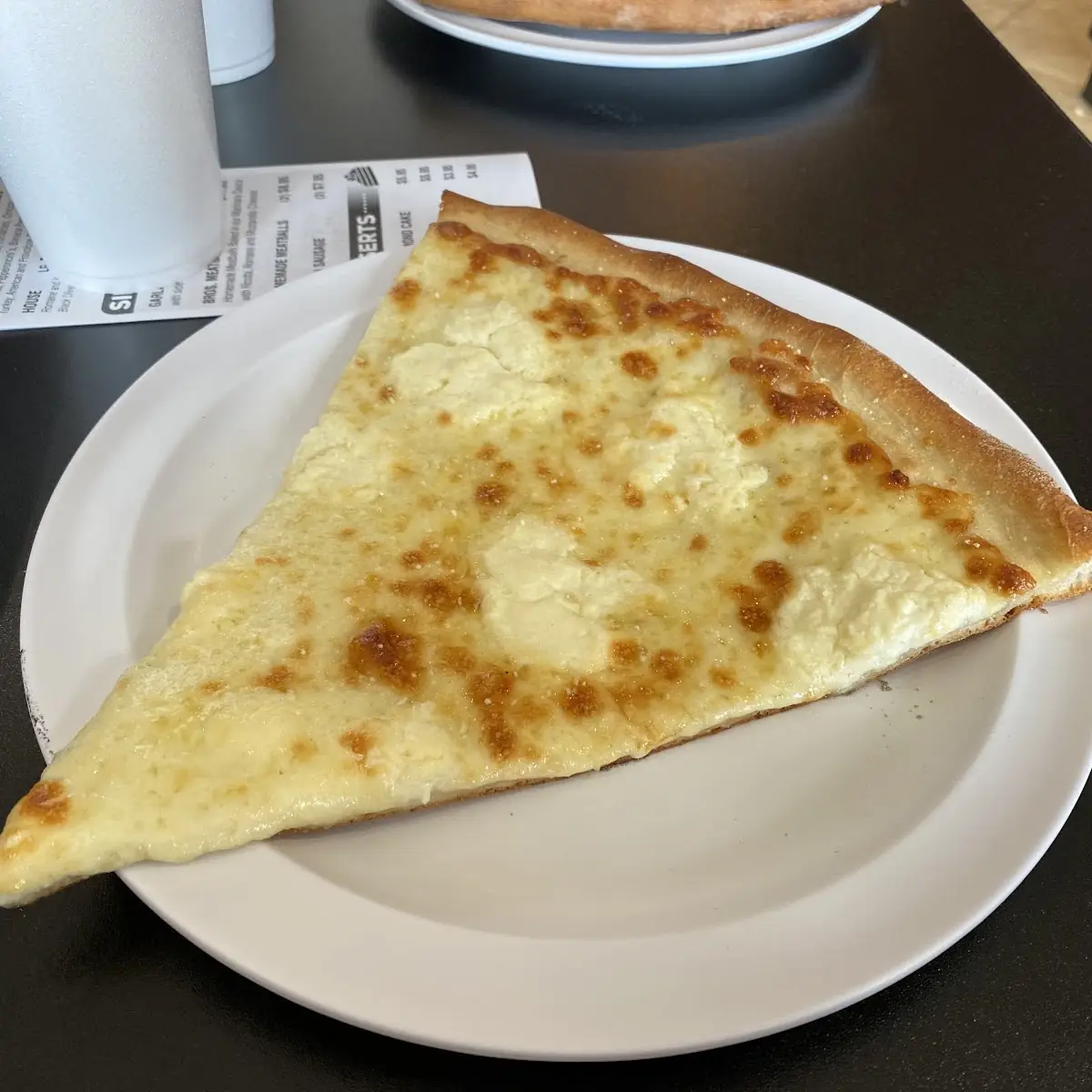 White Pizza Slice