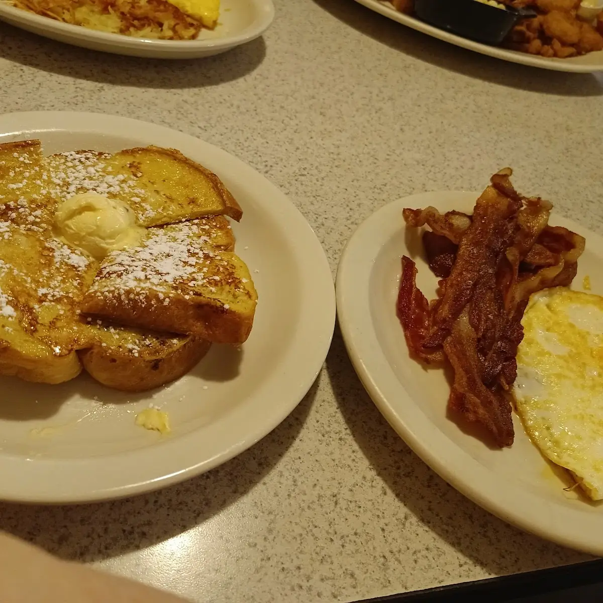 French Toast Eggs and Bacon