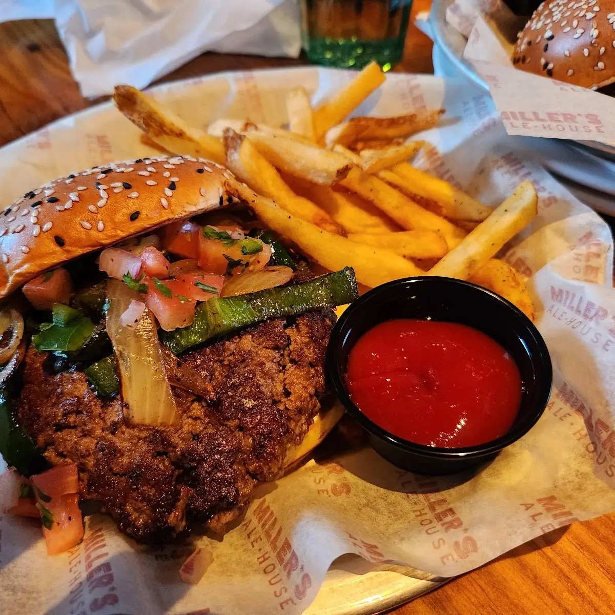 Cheese Burger and Fries