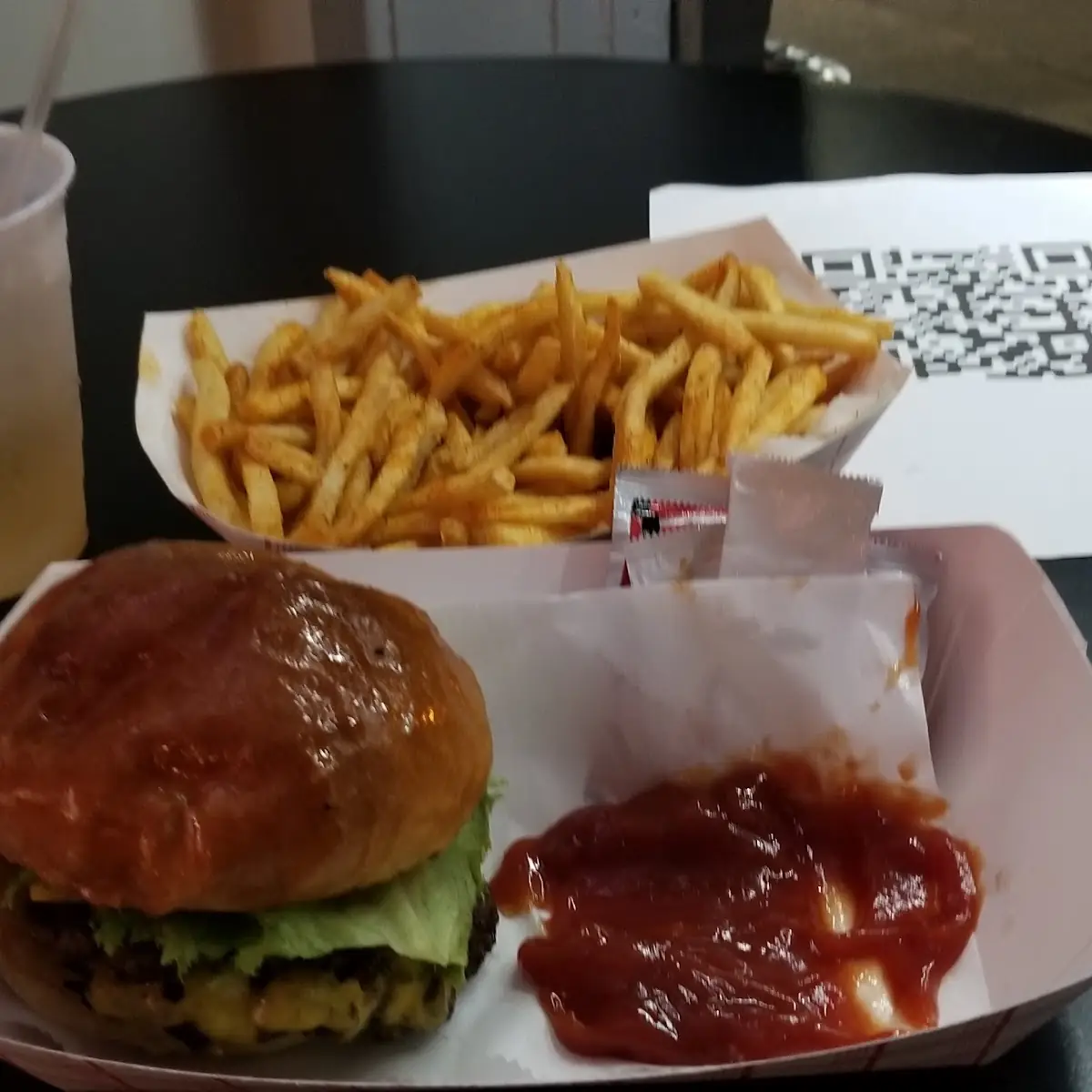 American Cheese Burger with Bacon