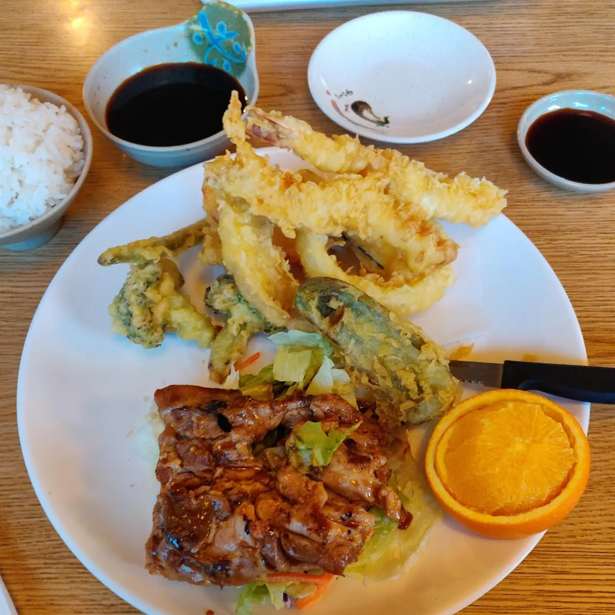 Teriyaki Chicken and Tempura