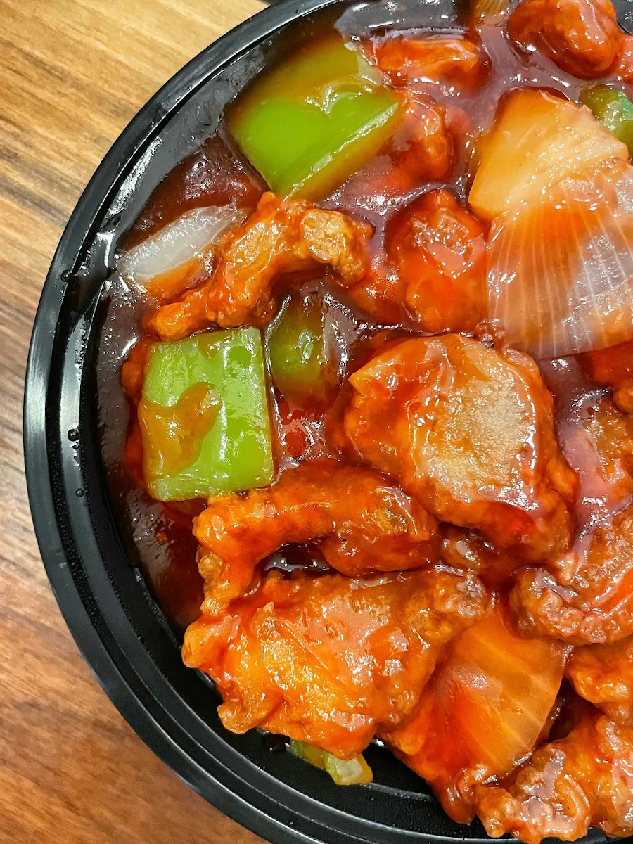 Sweet & Sour Pork, Lucky Inn Restaurant