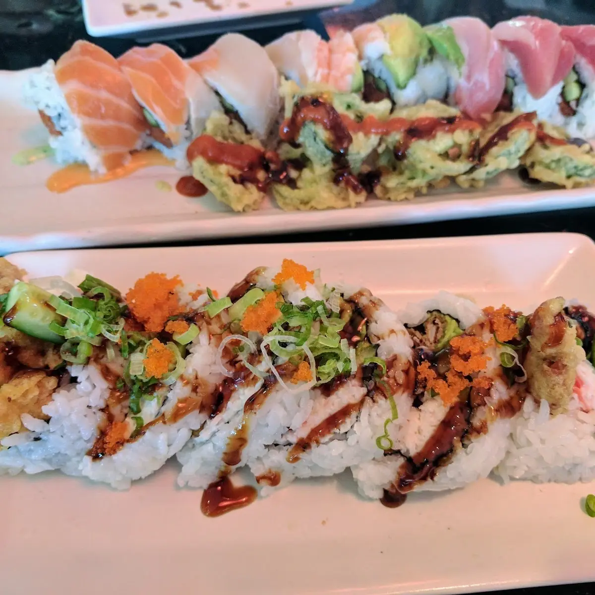 Assorted Sushi Rolls with Sauce