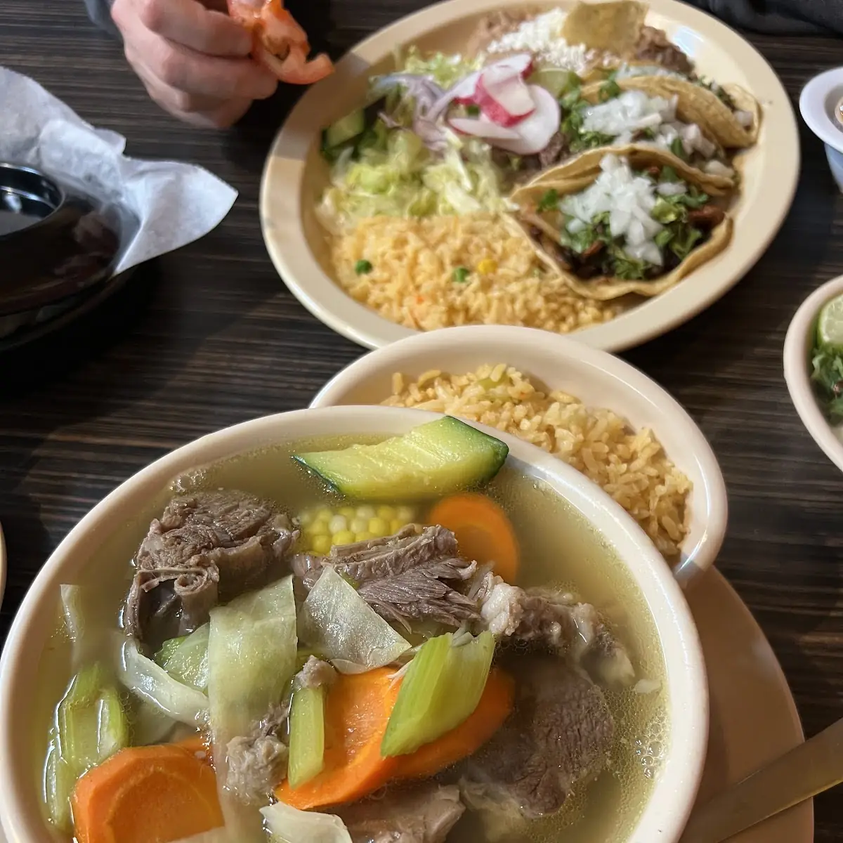 No Meat Sopes Dinner