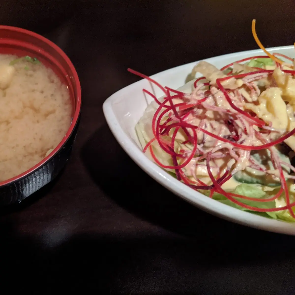 Salad and Miso Soup