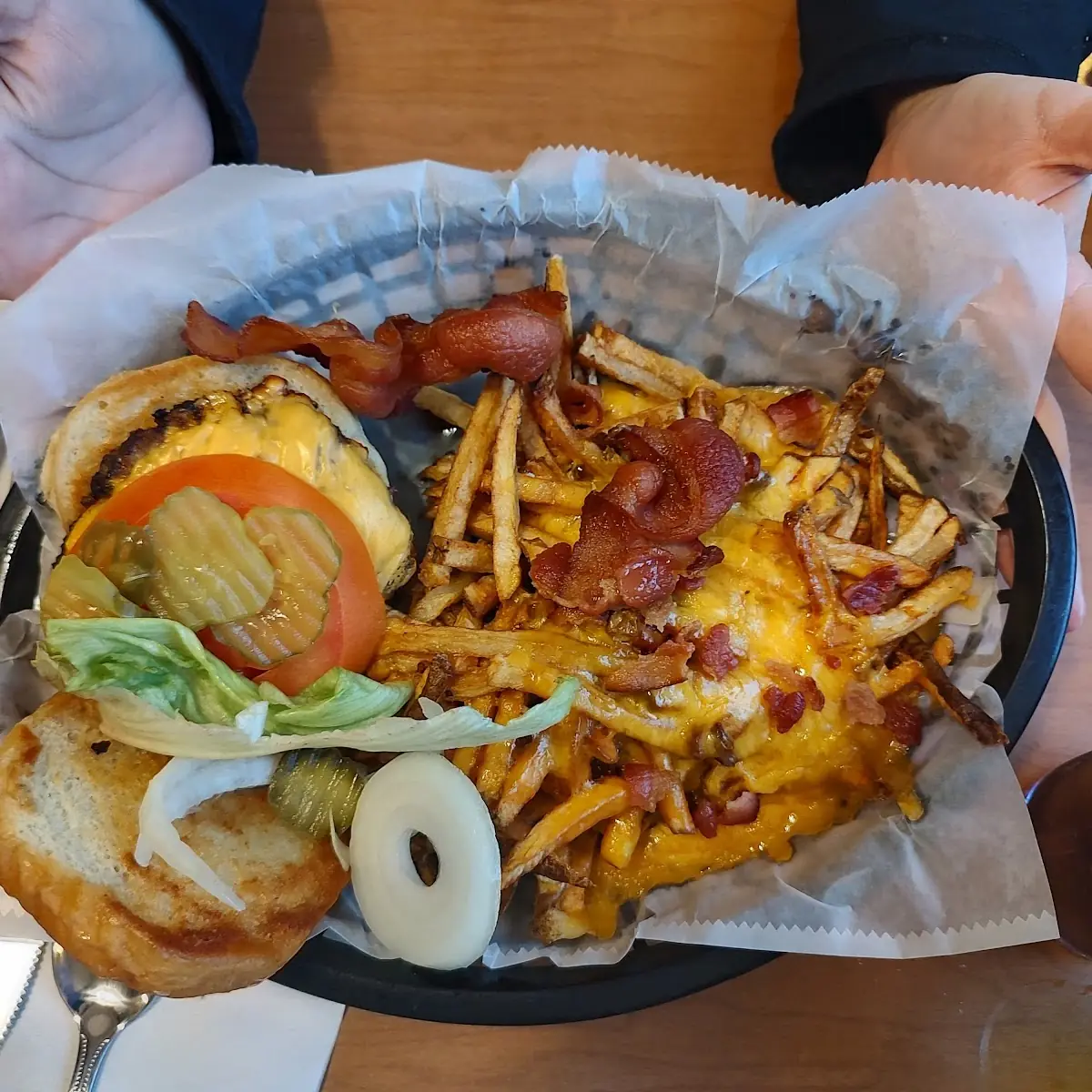 Cheese Burger with Loaded Fries
