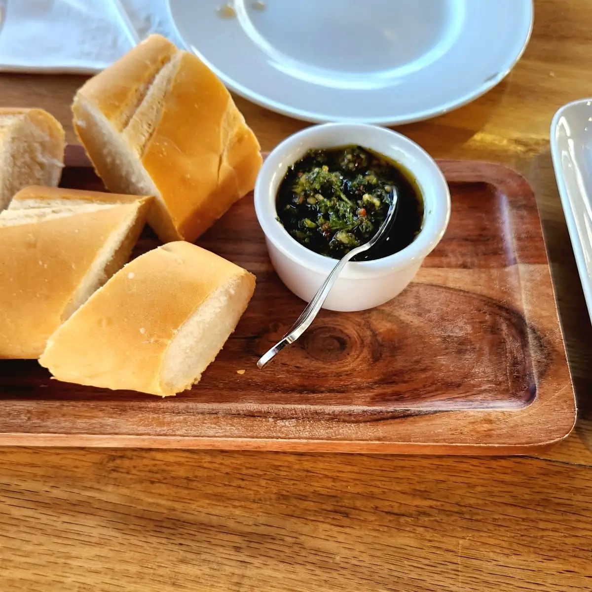 Complimentary Bread and Chimichurri