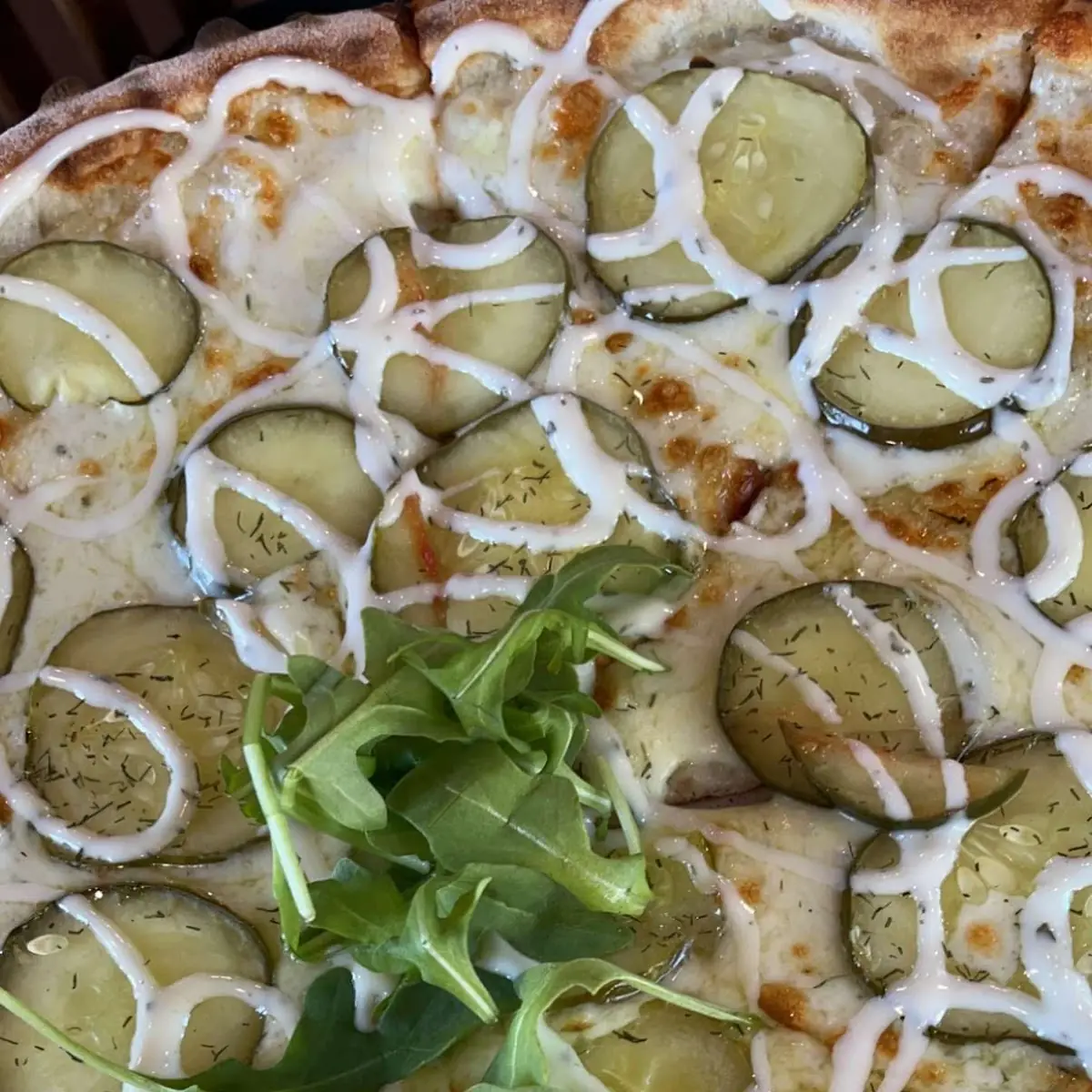 Pickle Pizza White Pizza