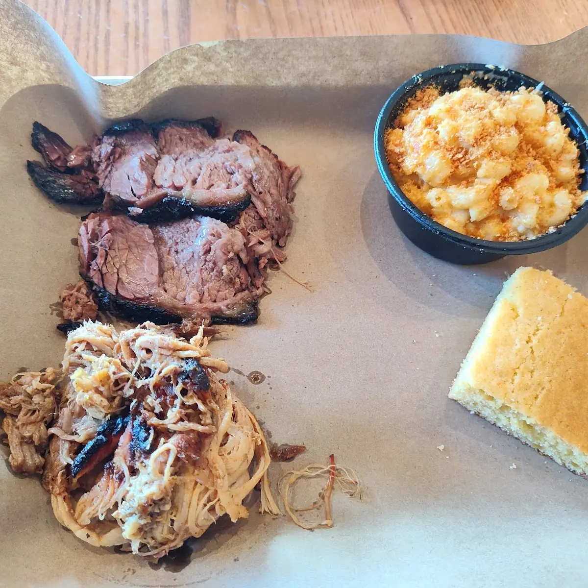 Two Meat Platter Brisket and Pulled Pork