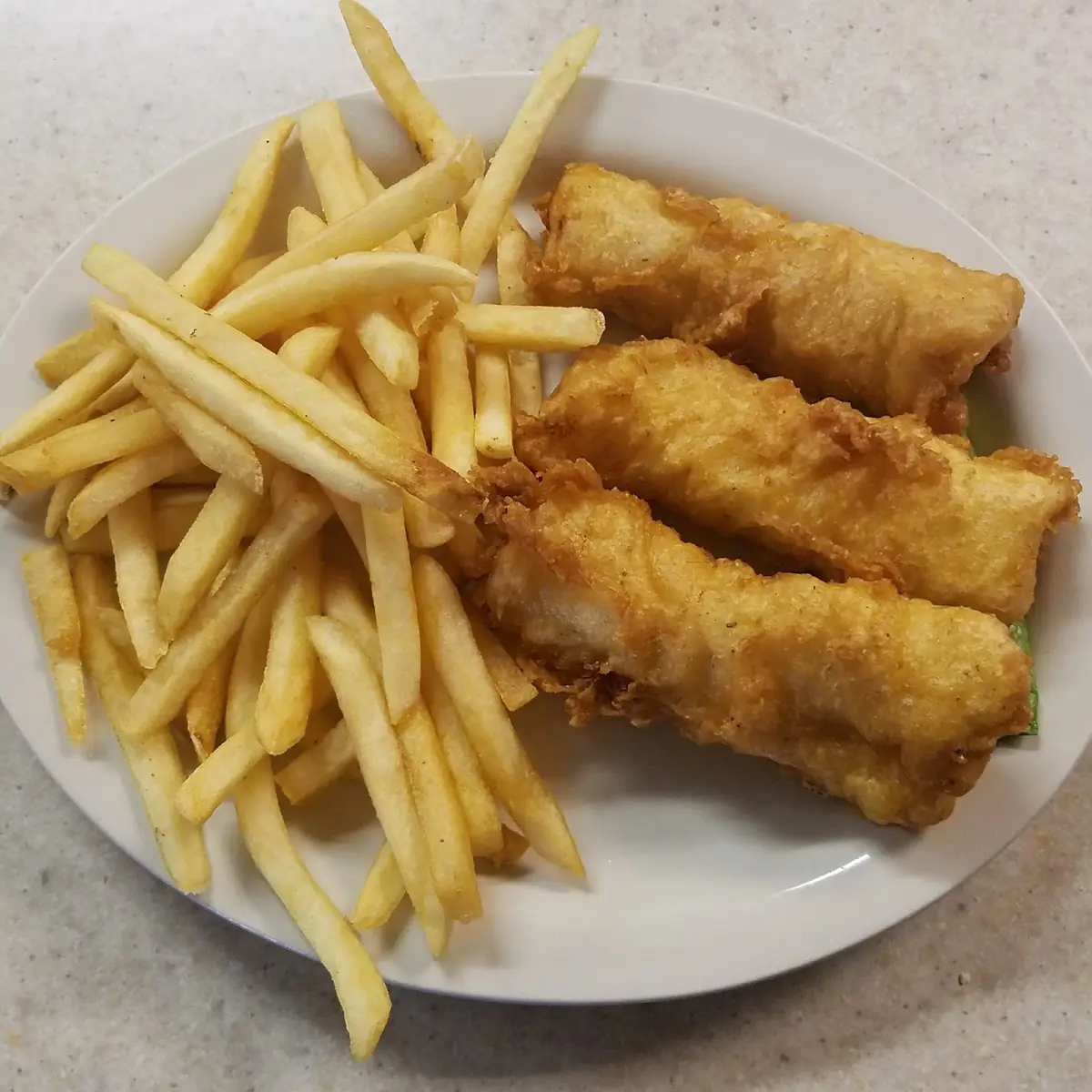 Beer Battered Fish & Chips Walleye