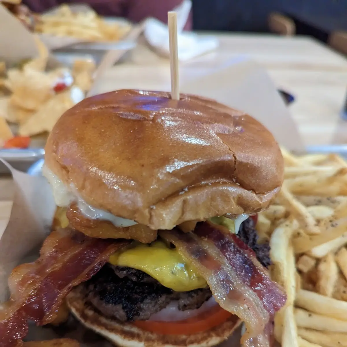 Cheese Curd Bacon Burger