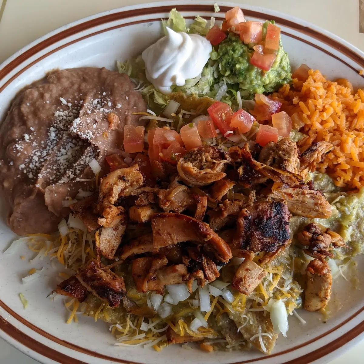 Green Chilaquiles with Chicken