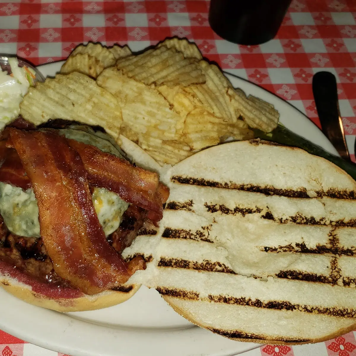 Bacon Blue Cheese Burger Deluxe