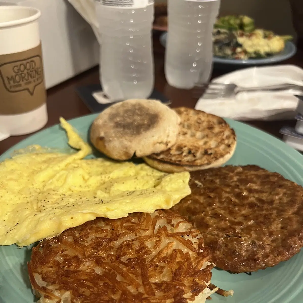 Sausage Patty and Eggs