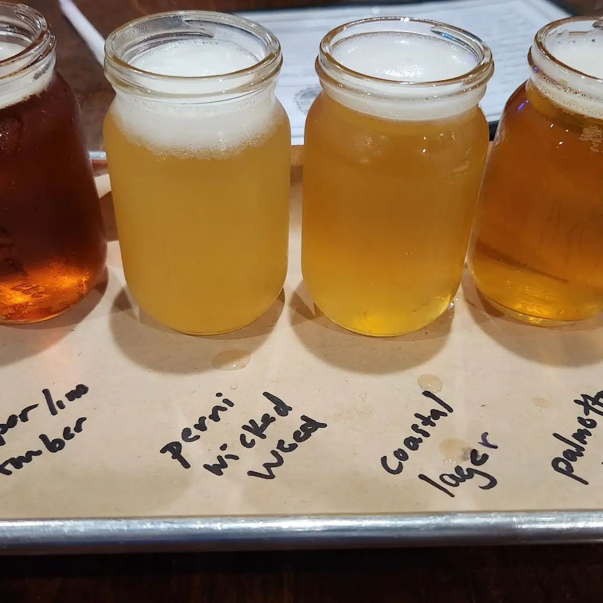 Beer Flight of Local Brews
