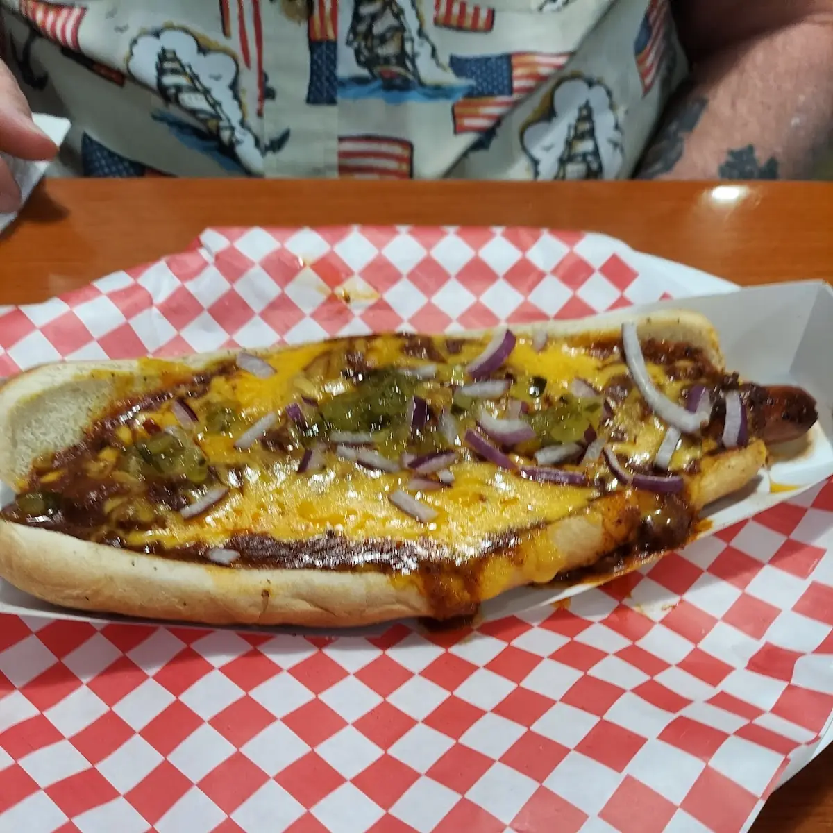 Foot Long Chili Dog