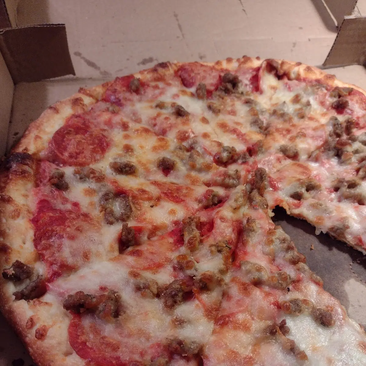 Pepperoni and Sausage Pizza