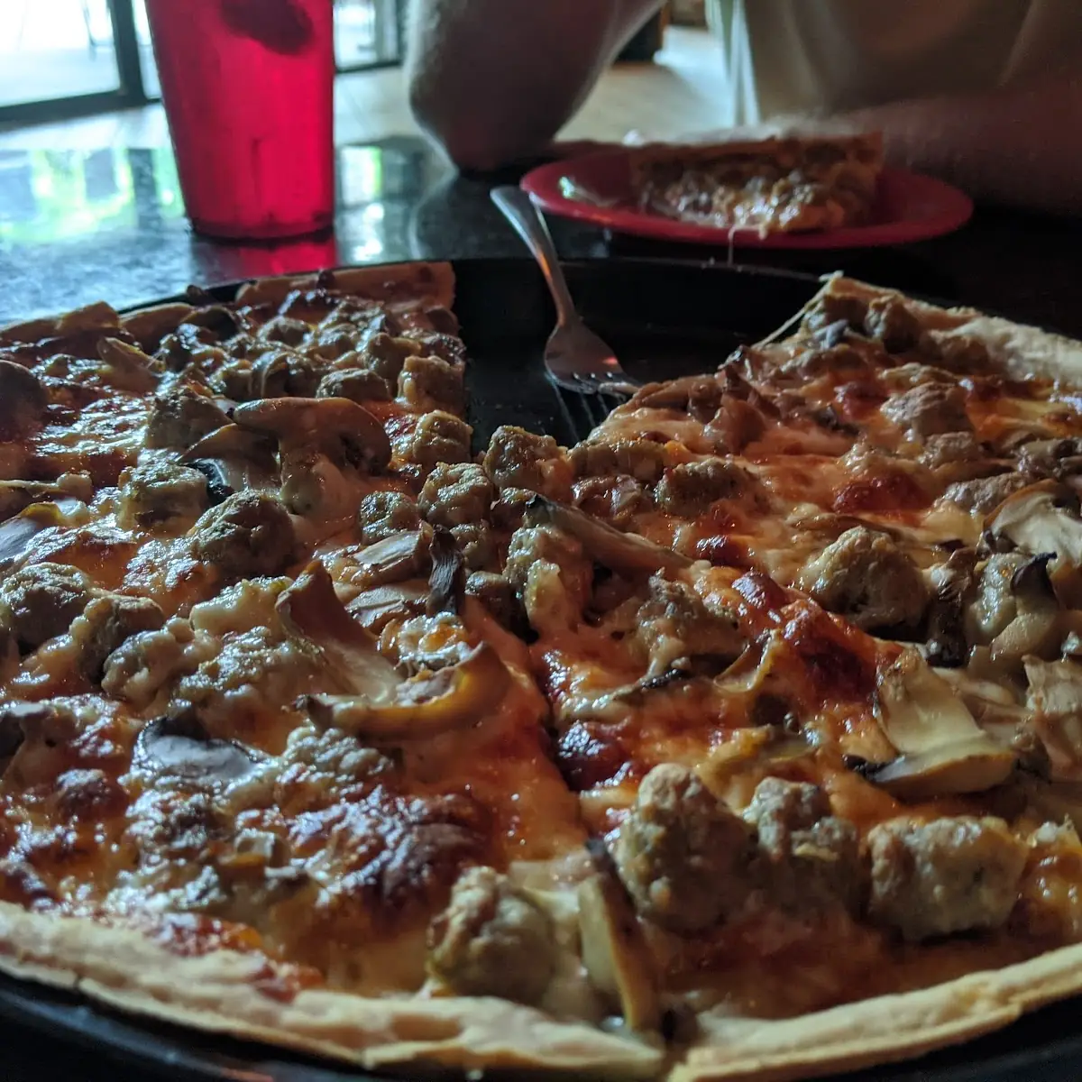 Sausage and Mushroom Pizza