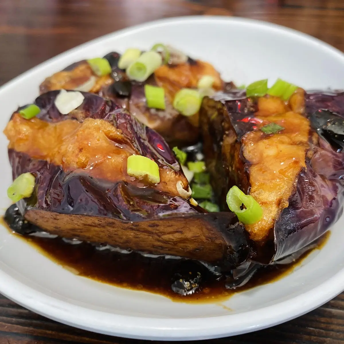 Stuffed Eggplant w Black Bean Sauce