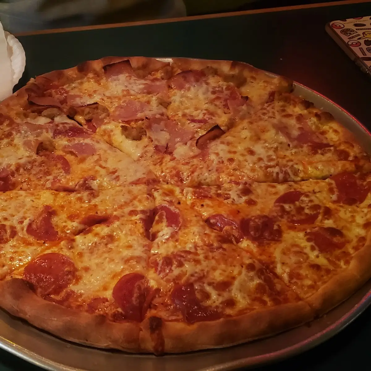 Half Peperoni Half Meat Lover Pizza