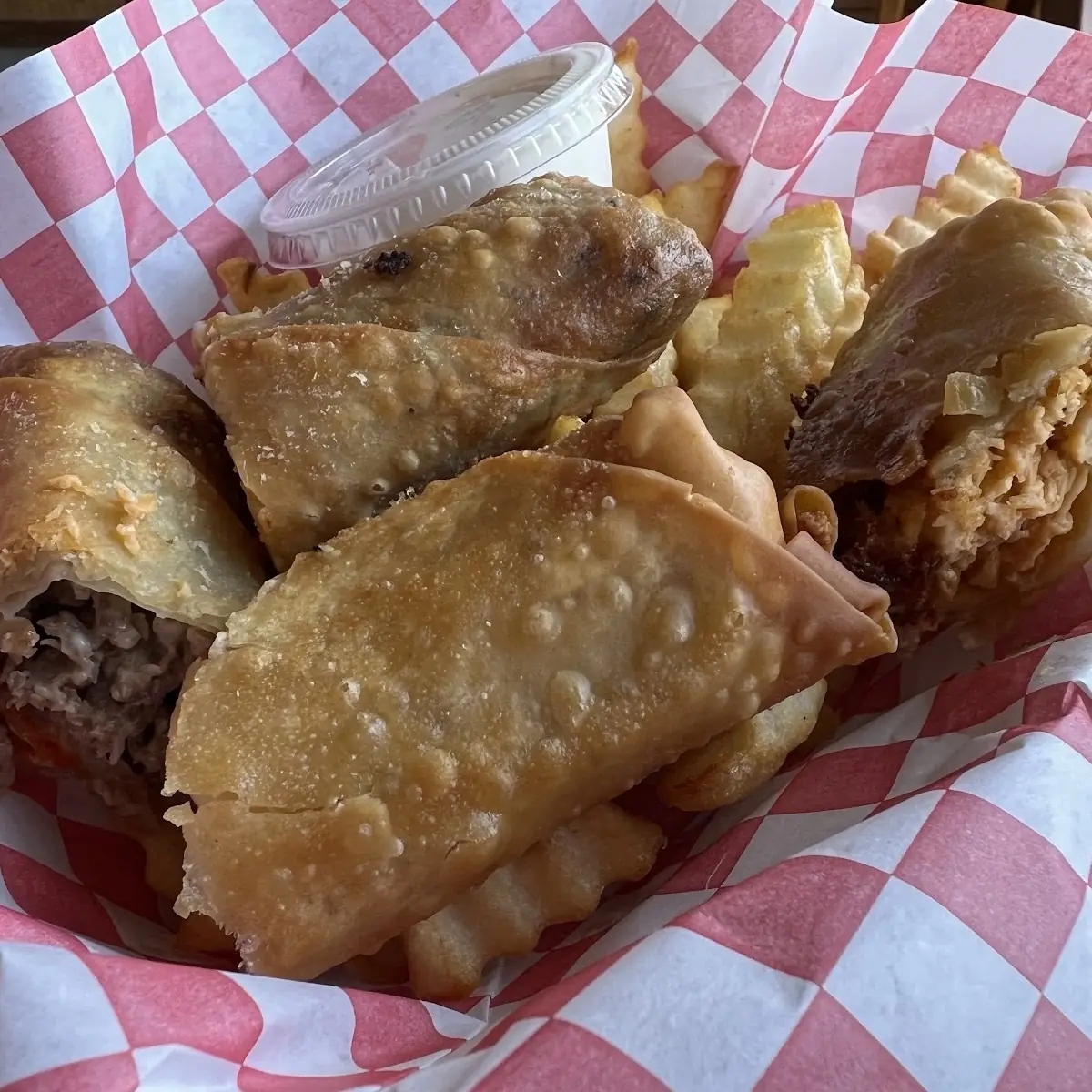 Cheese Steak and Buffalo Chicken Egg Rolls