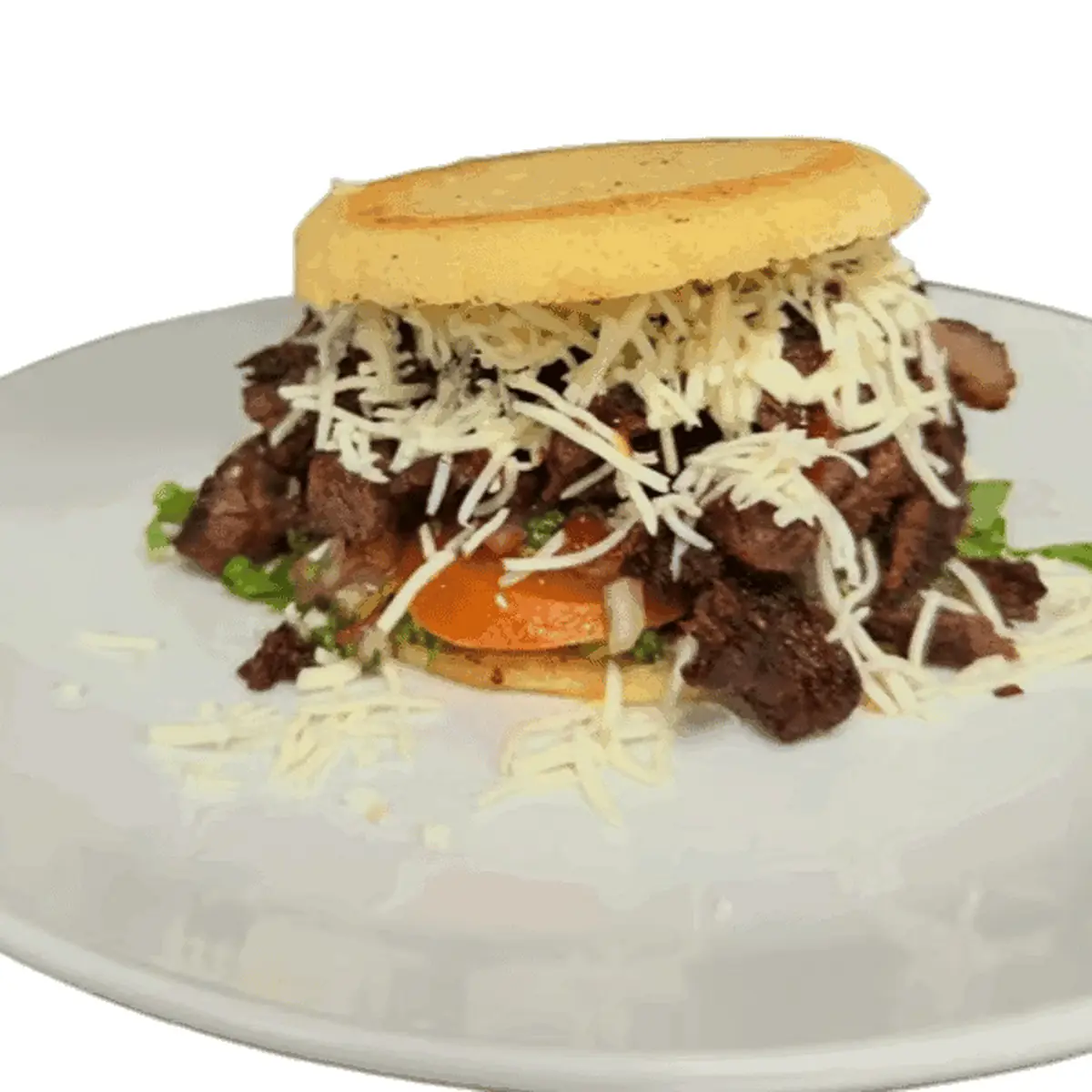 Shredded Beef and Cheese Arepa