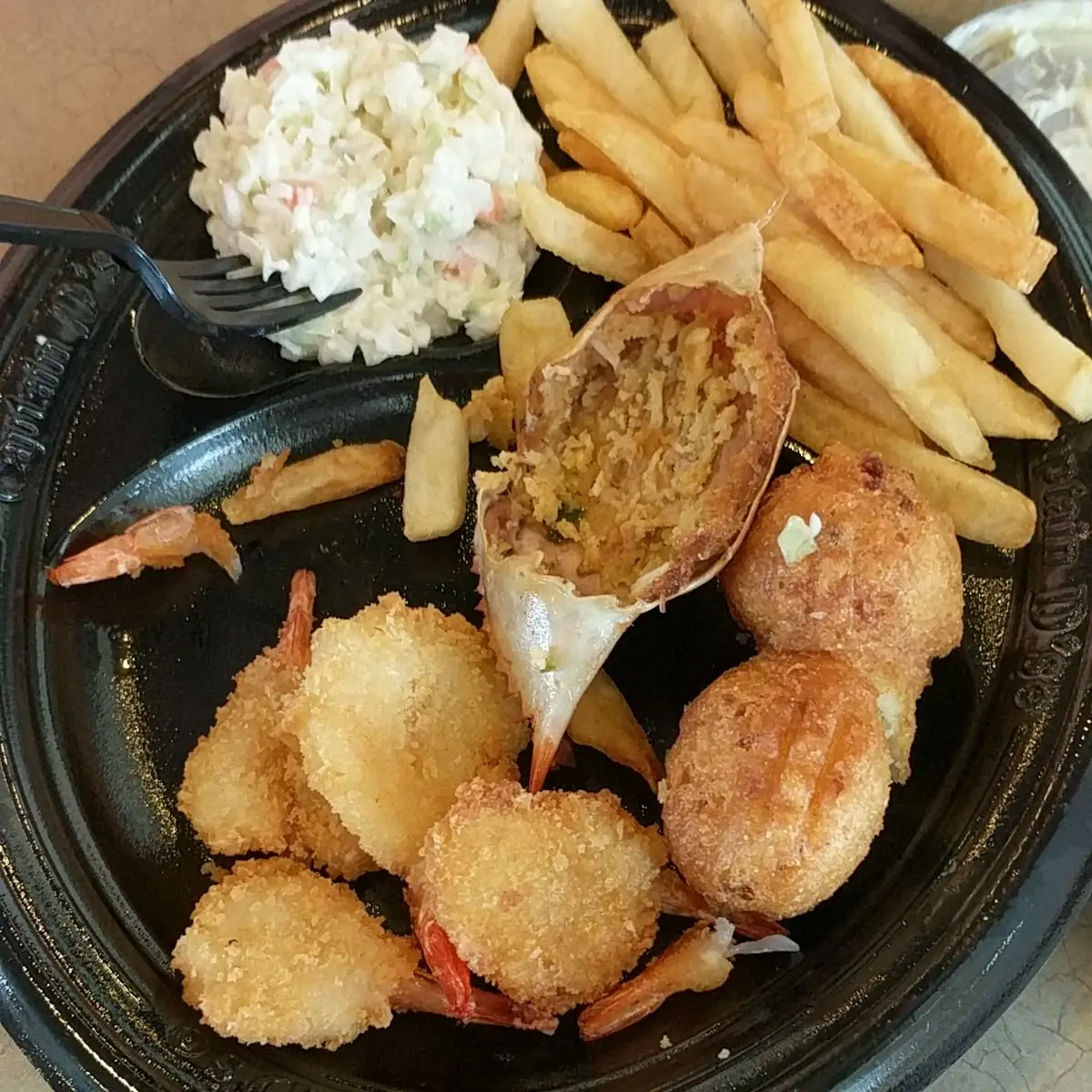 Stuffed Crab and Fried Shrimp