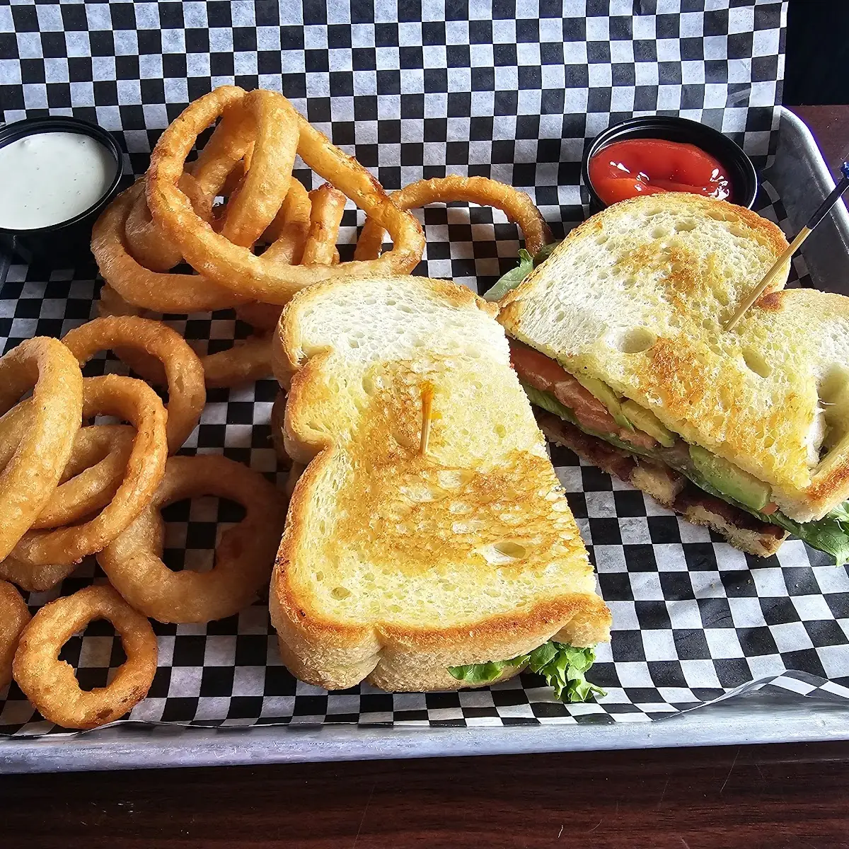 Corner blt with Onion Rings