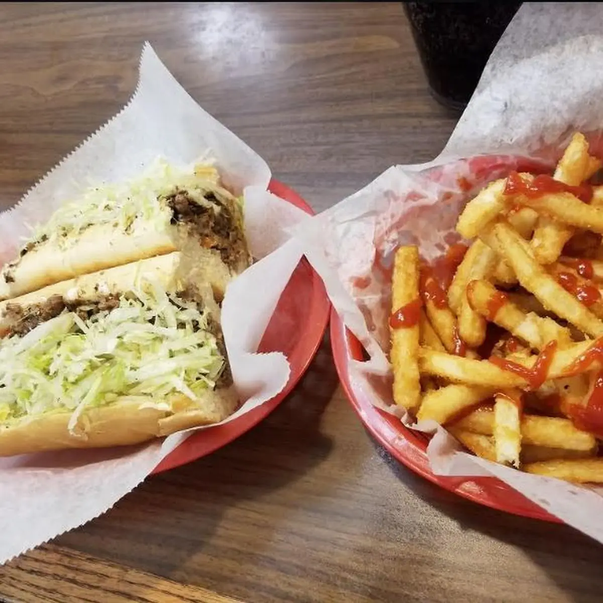 Cheese Steak and Fries