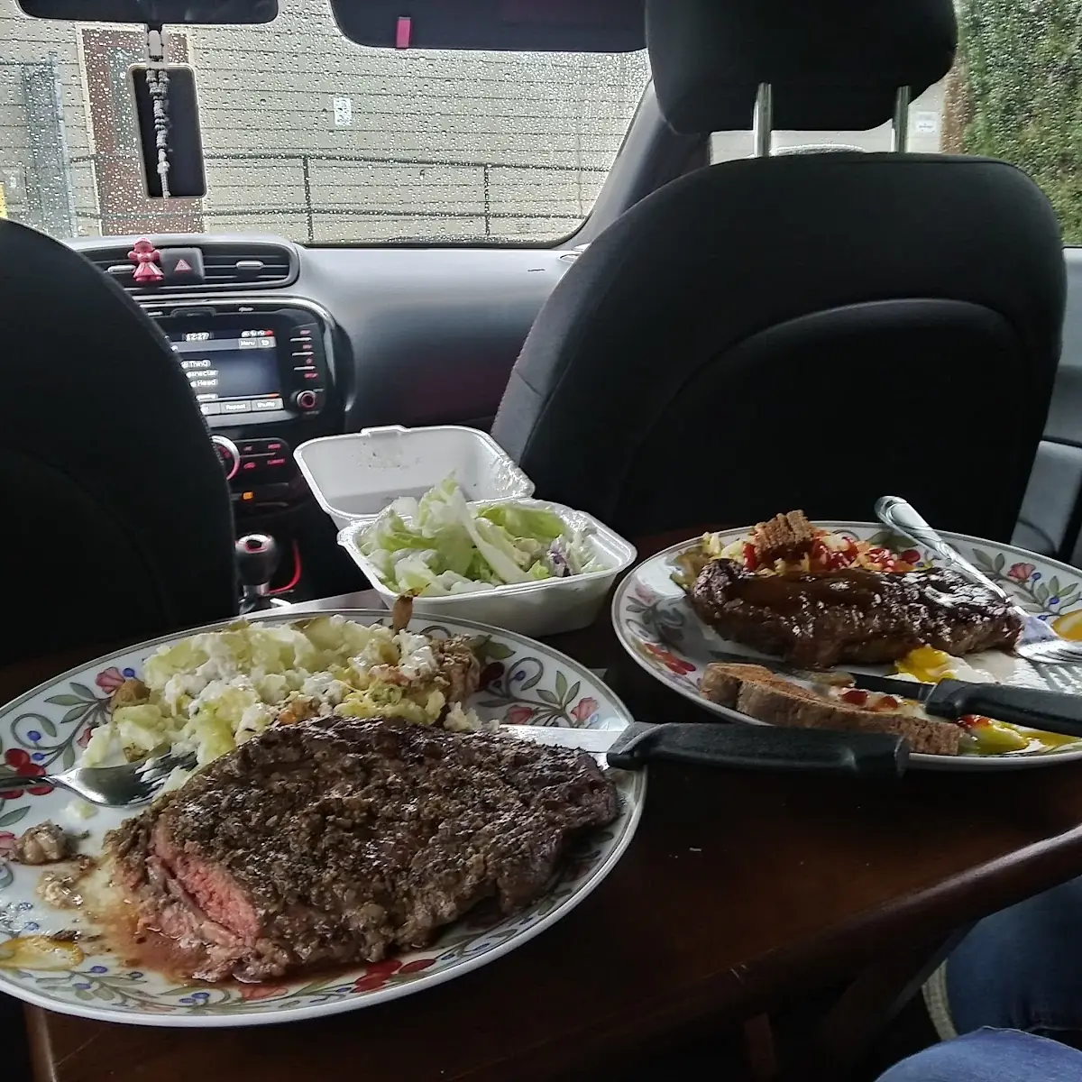 Steak Dinner with Fully Loaded Baked Potato & Steak and Eggs with Hashbrowns