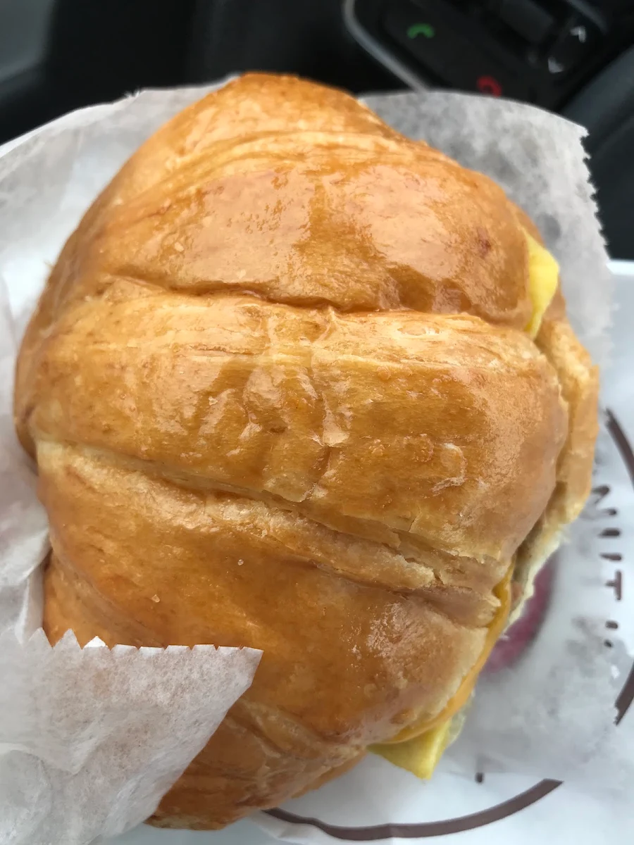 Ham Egg and Cheese Croissant Sandwich
