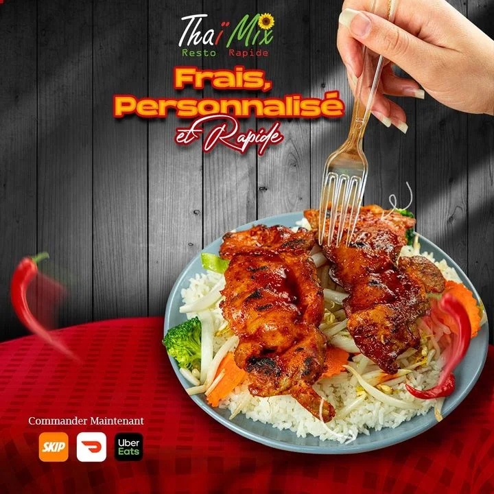 Poulet BBQ Thaï Mix BBQ Chicken Thai Mix, Thaï Mix Repentigny