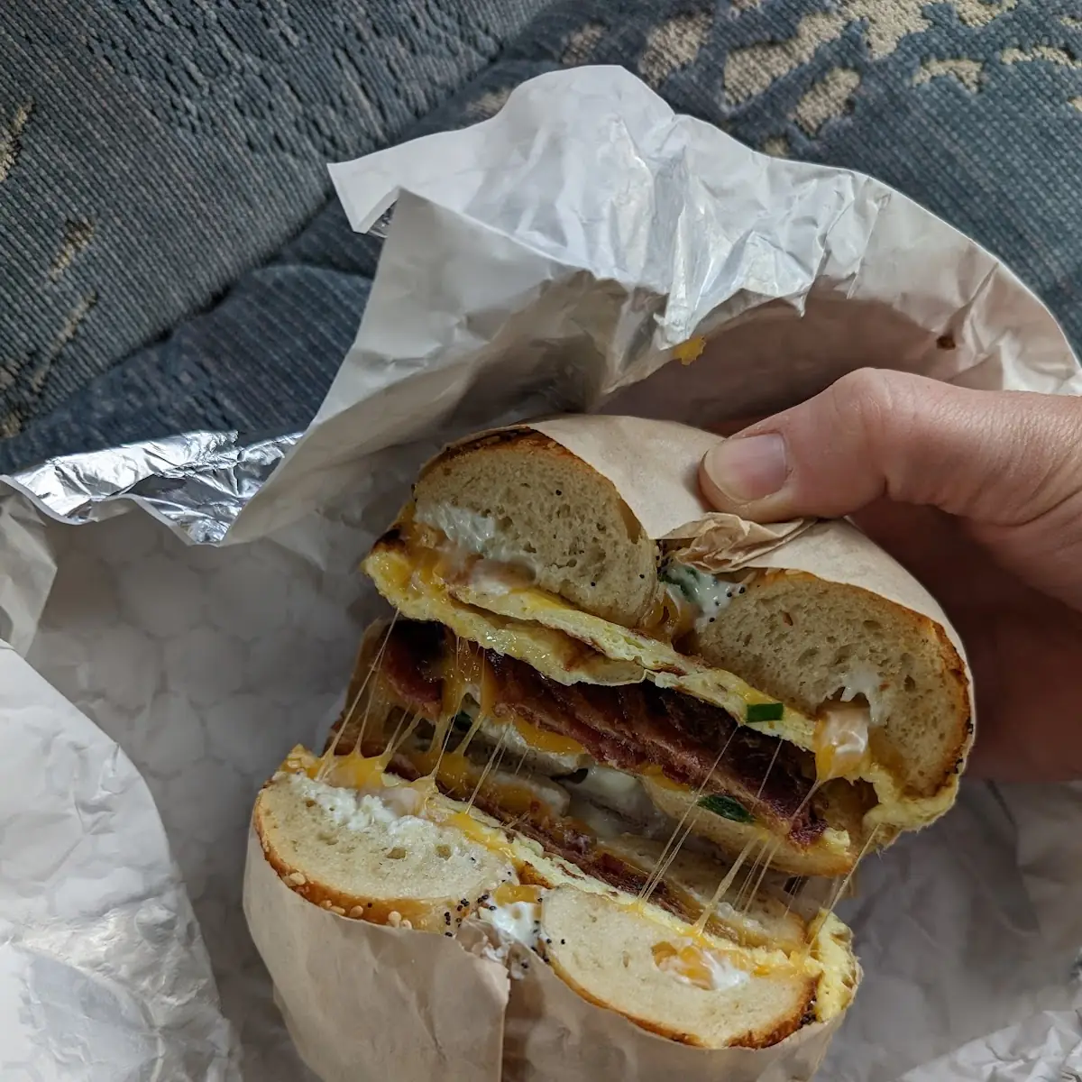 Bagel Sandwich with Egg Cheese Bacon