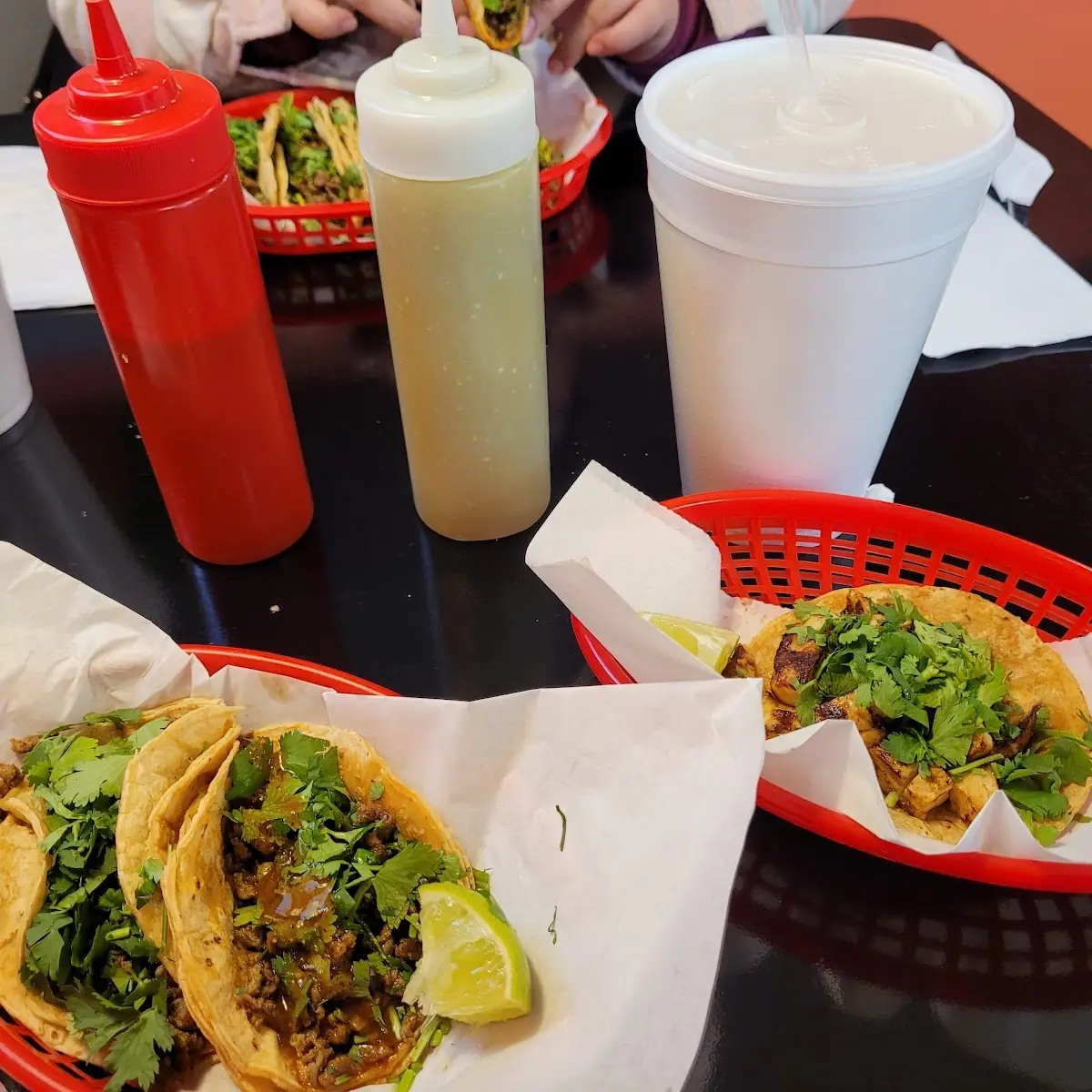 Steak Tacos and a Chicken Taco