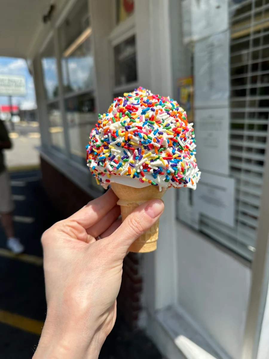 Soft Serve with Rainbow Sprinkles