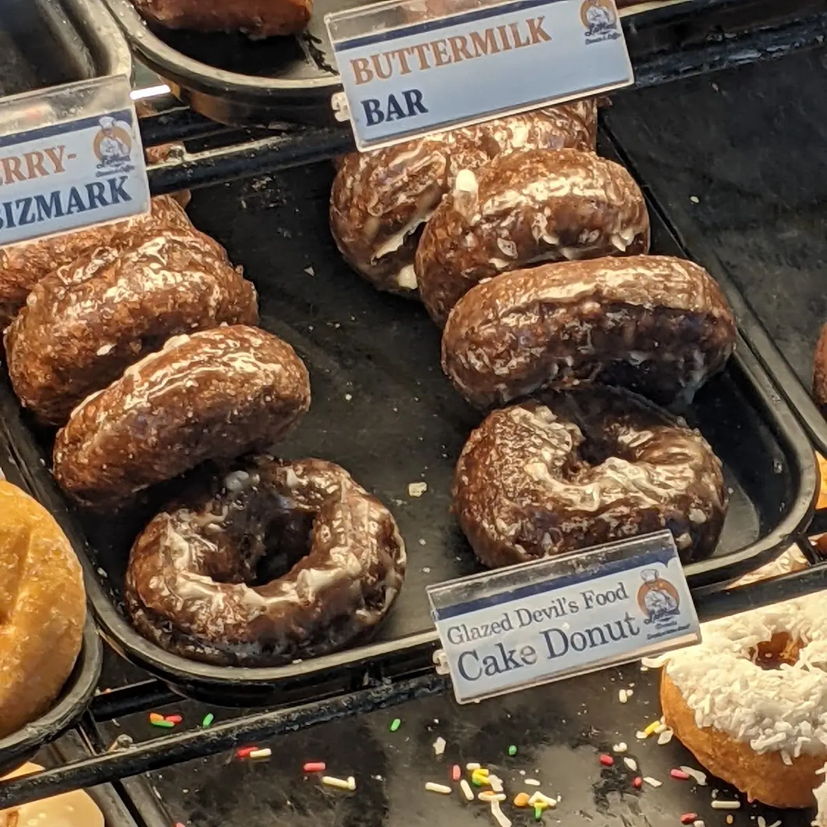 Glazed Devil's Food Cake Donut
