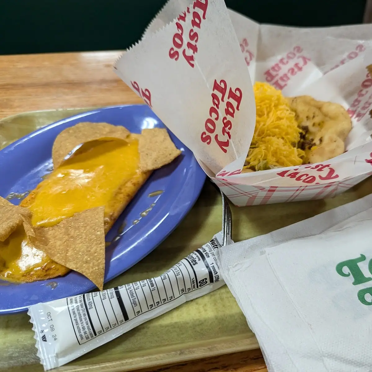 Taco and Cheese Enchilada