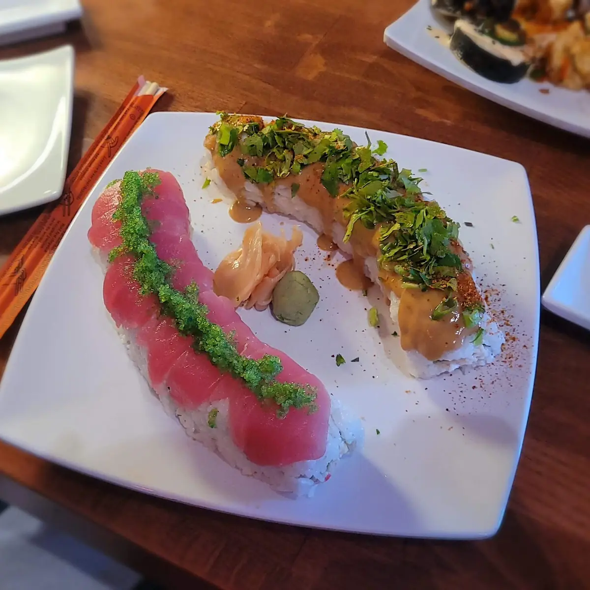 Bangkok and Ahi Sushi Rolls