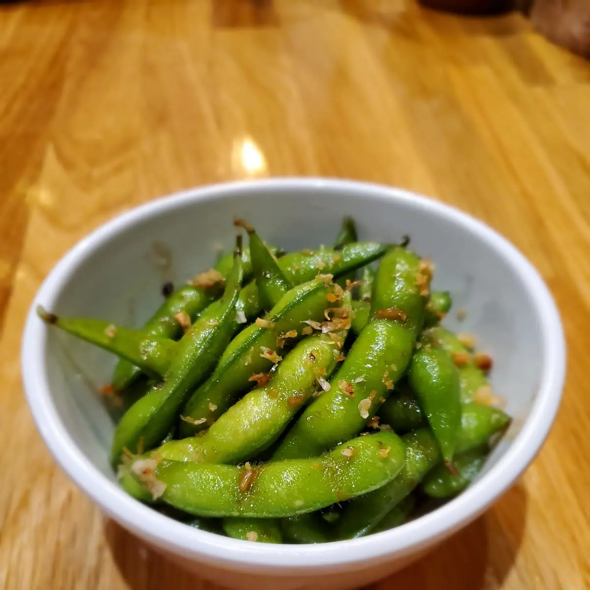 Edamame with Garlic Sauce