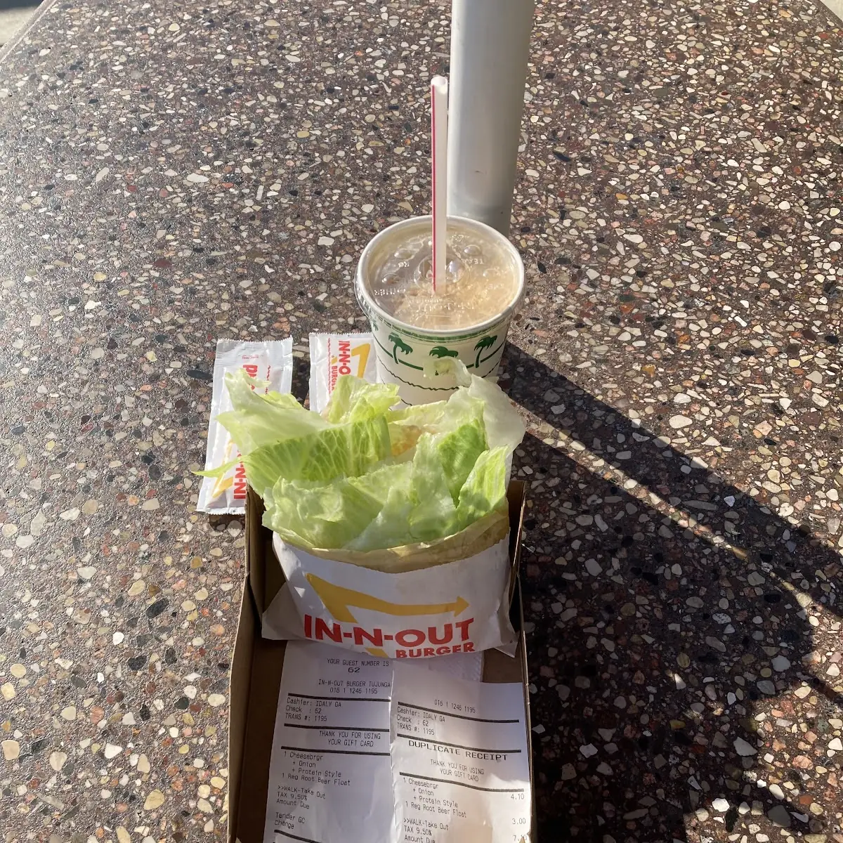 Root Beer Float and Protein Style Burger