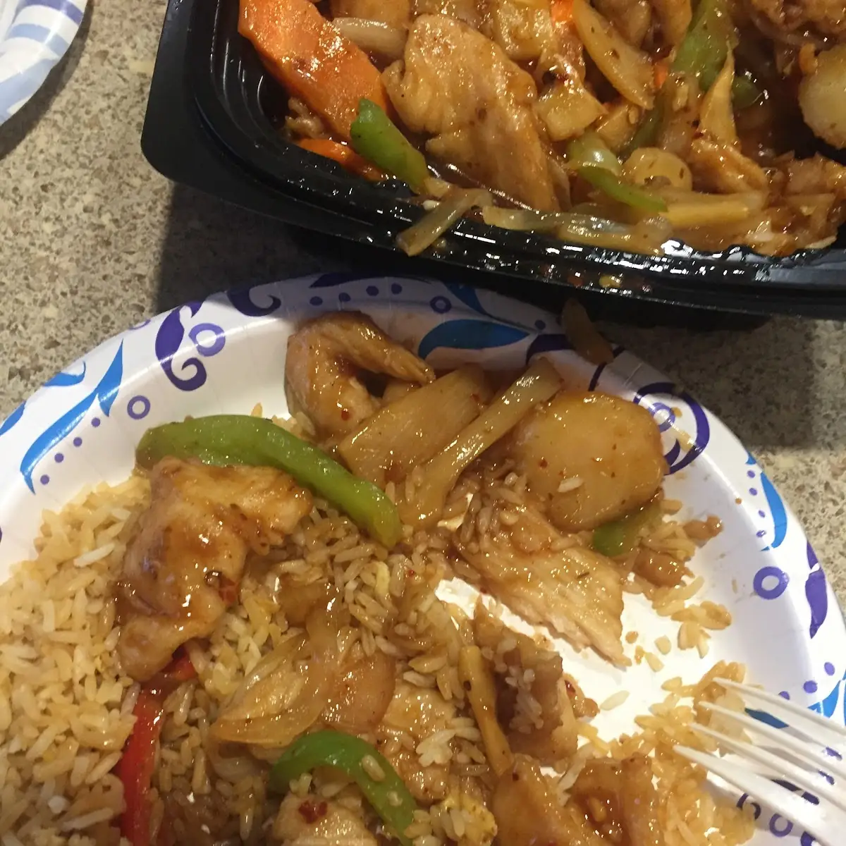Mushroom Chicken with Fried Rice