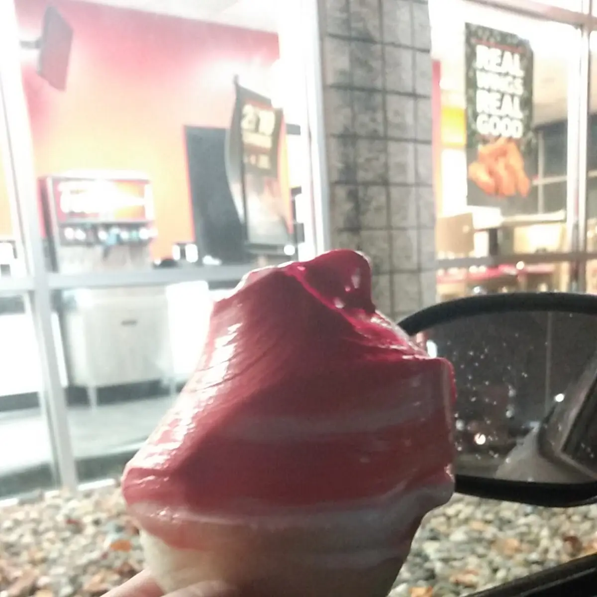 Strawberry Vanilla Ice Cream Cone