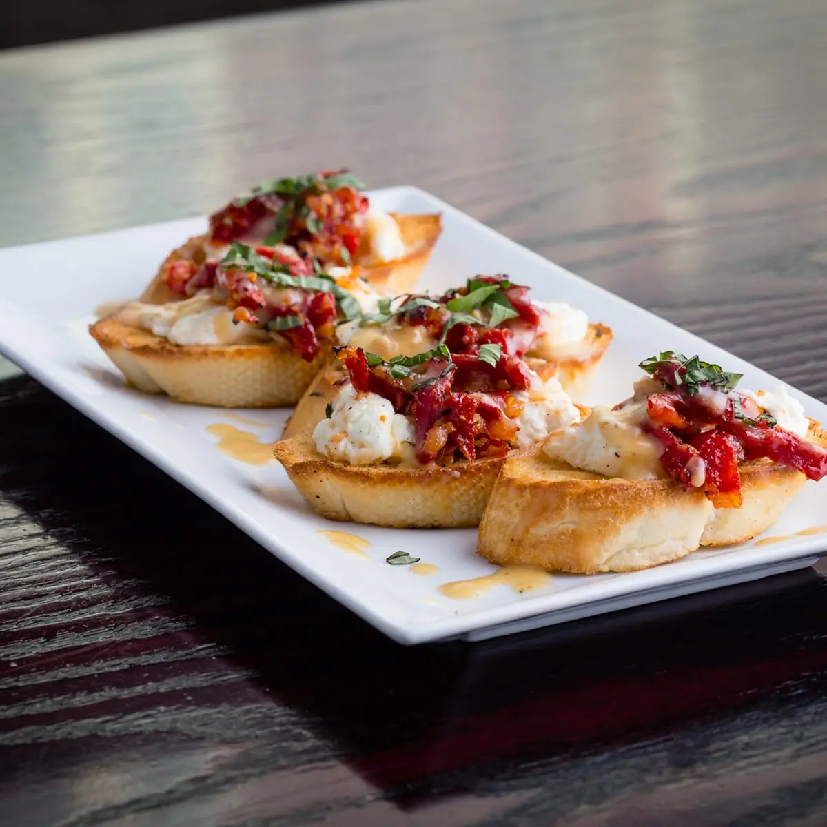 Goat Cheese Tomato Jam Bruschetta