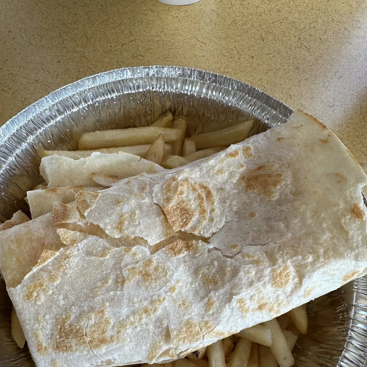 Quesadilla with Fries with Fries
