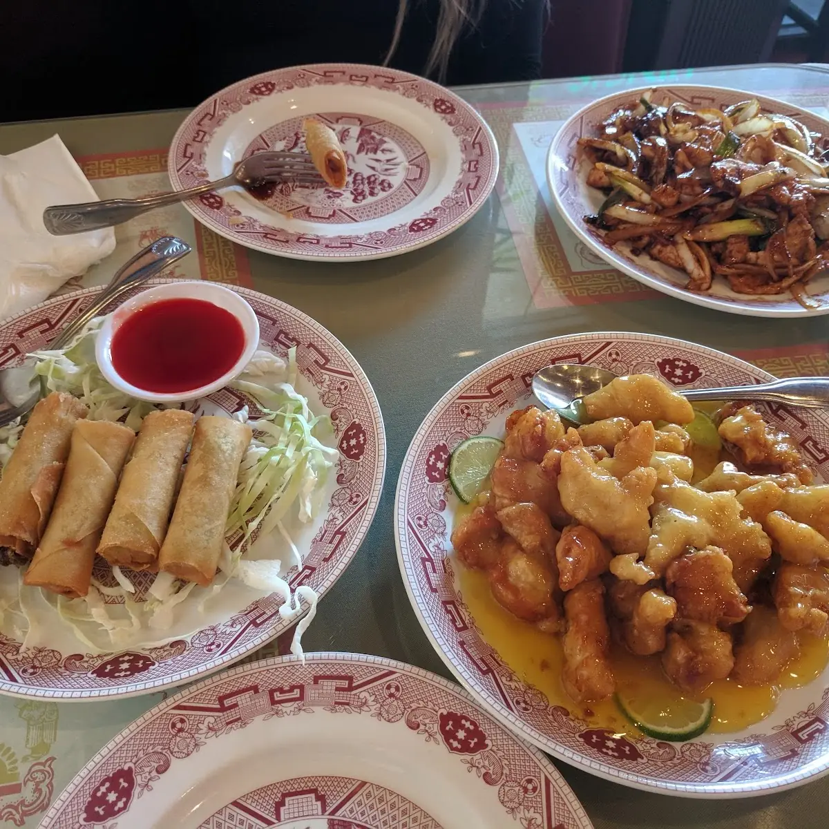 Mongolian Chicken Lemon Chicken Veggie Spring Roll